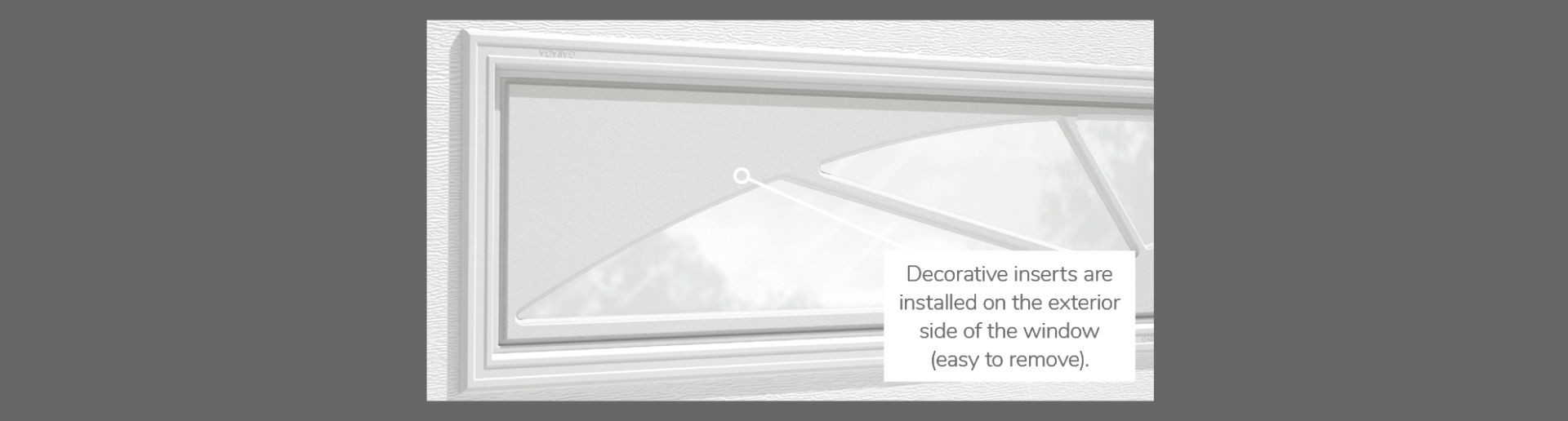 Williamsburg Decorative Insert, 40" x 13", available for door R-16, R-12, 2 layers - Polystyrene and Non-insulated